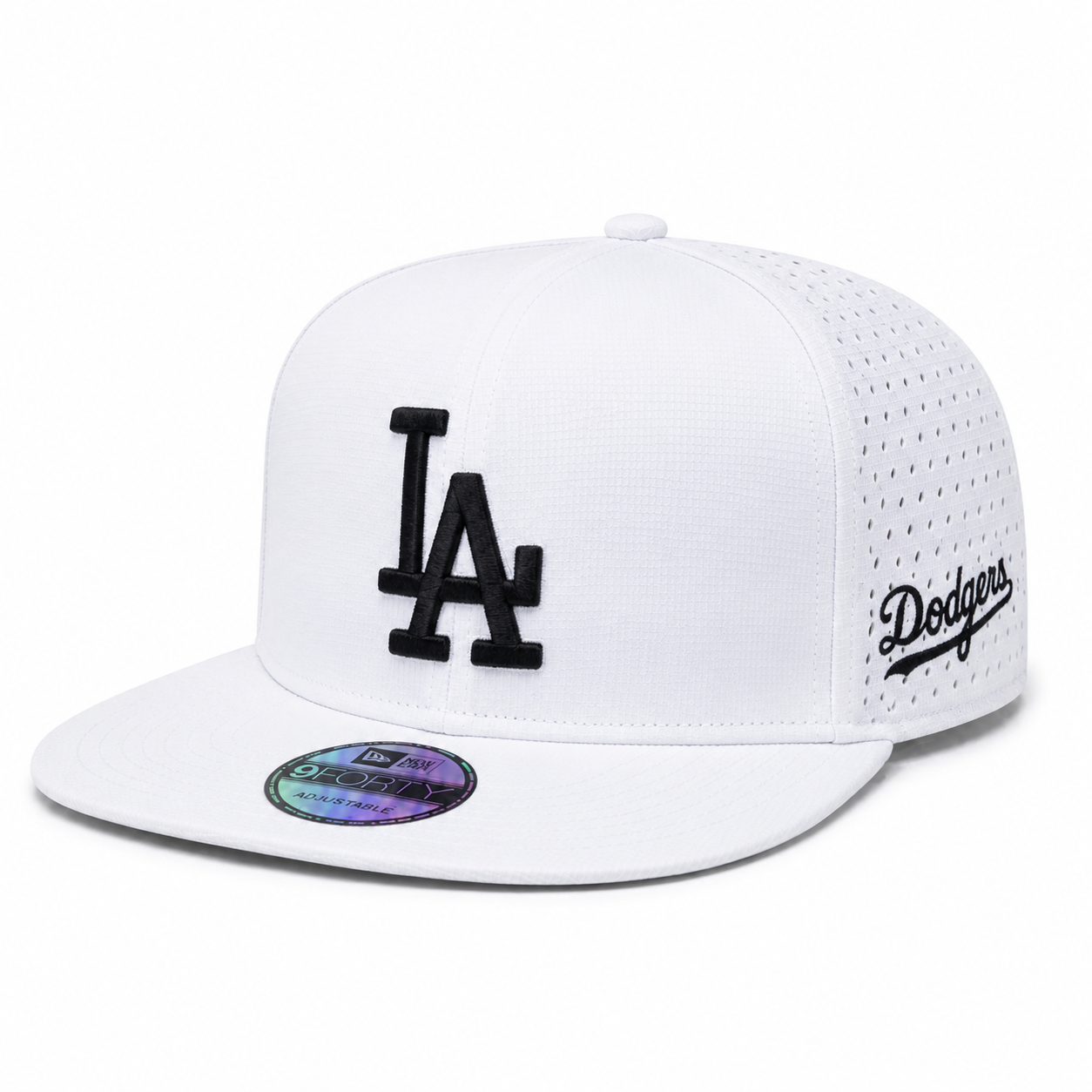 Snapback LA Perforée | White & Black
