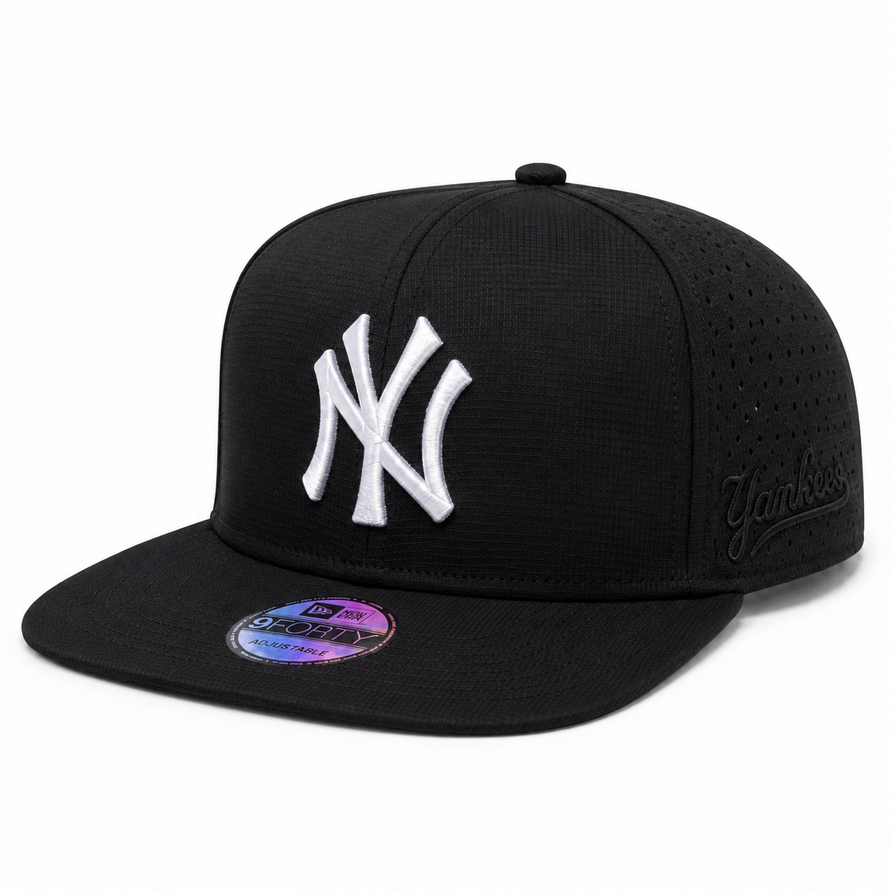 Snapback NY Perforée | Noir & Blanc