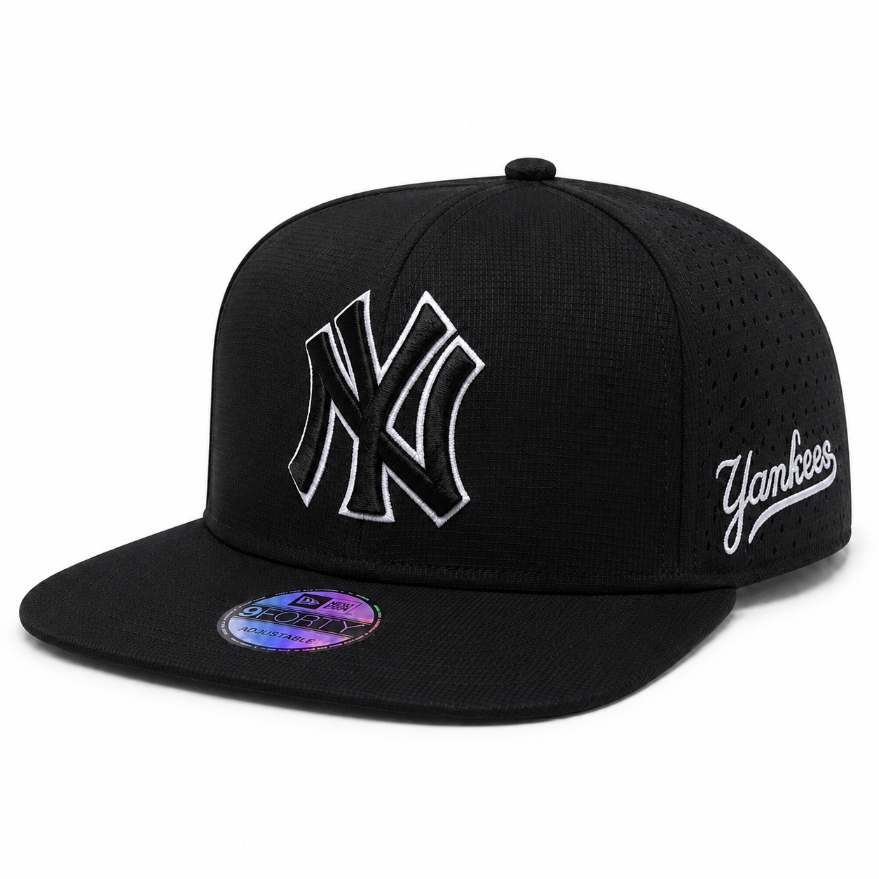 Snapback NY Perforée | Black Outline
