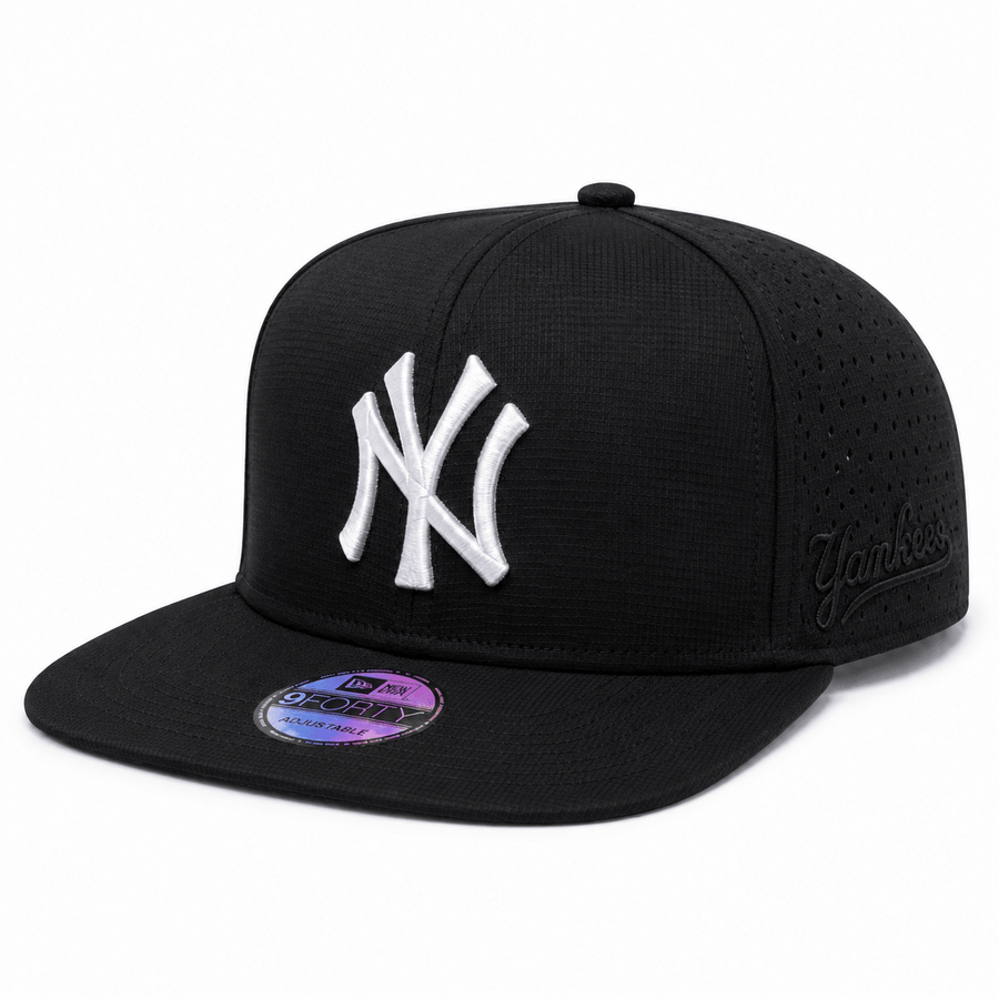 Snapback NY Perforée | Noir & Blanc