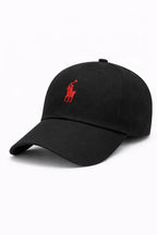 Casquette Polo | Noir-Rouge